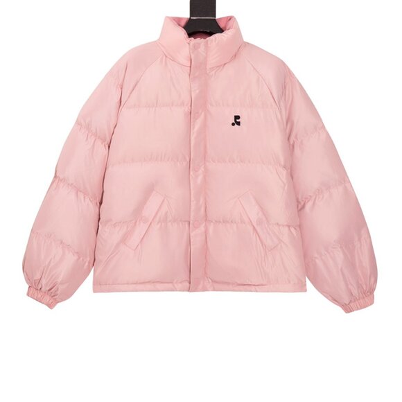 Pink Stand-Up Collar Loose Down Jacket Rest&Recreation